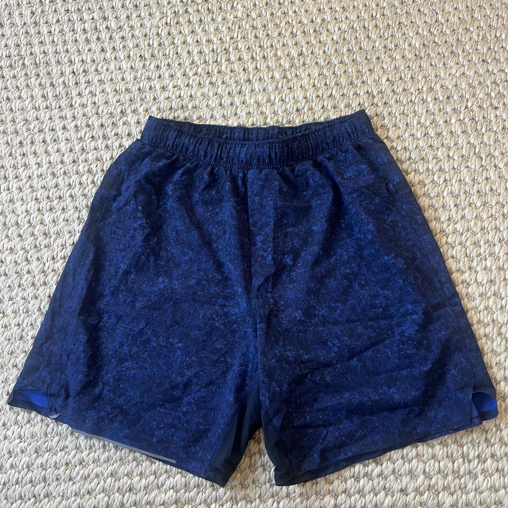 Men's Blue Lululemon Linerless Athletic Shorts